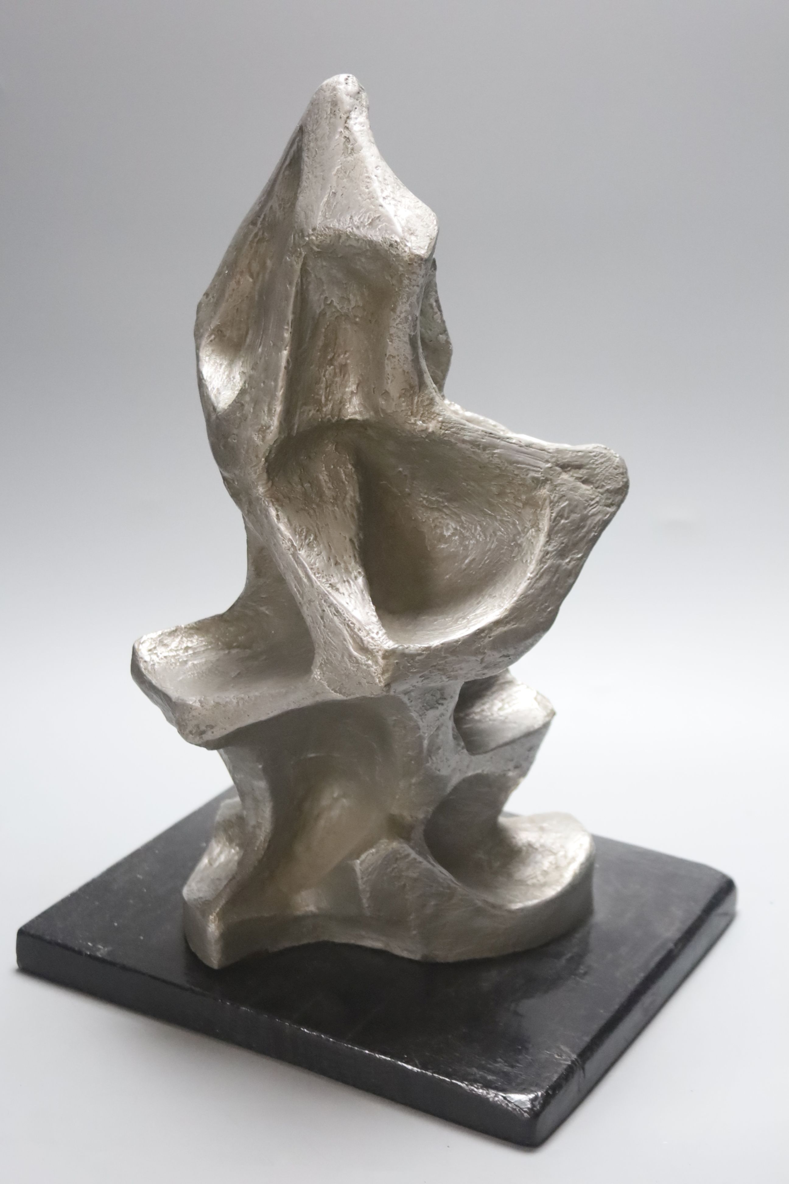 Elizabeth Goudge (1923-2020) A silvered composition sculpture, height 40cm